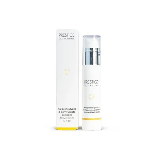 PRESTIGE by Yamuna Kiegyensúlyozó és bőrnyugtató arckrém fényvédővel SPF30 50 ml - 