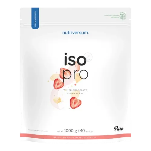ISO PRO - 1000 g - fehér csokoládé-eper - Nutriversum - 