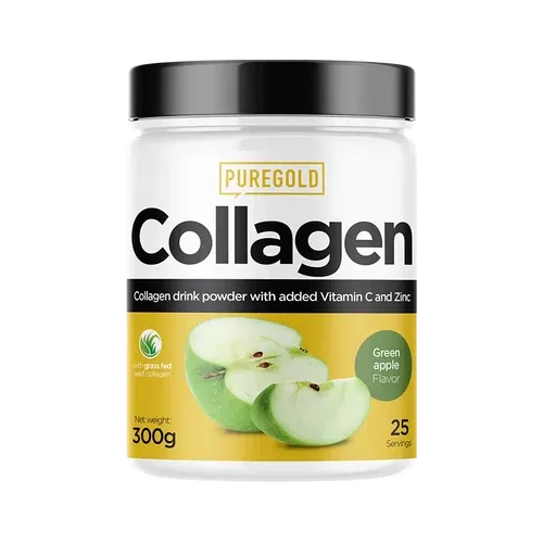 Collagen Marha kollagén italpor - Zöldalma - 300g - PureGold - 10.000mg Kollagén