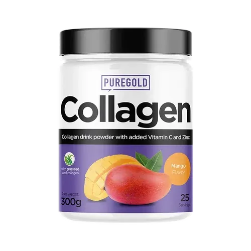 Collagen Marha kollagén italpor - Mangó - 300g - PureGold - 10.000mg Kollagén