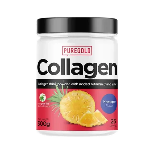Collagen Marha kollagén italpor - Ananász - 300g - PureGold - 10.000mg Kollagén