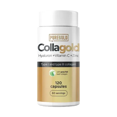 CollaGold - Marha és Hal kollagén hialuronsavval - 120 kapszula - PureGold - 