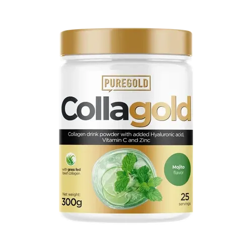 CollaGold Marha és Hal kollagén italpor hialuronsavval - Mojito - 300g - PureGold - 