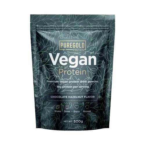 Vegan Protein ízesített növényi fehérje italpor - 500 g - PureGold - banán - 