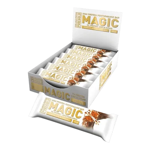 Magic Bar protein szelet - Chocolate &amp; Cookies - 24x45g Box - PureGold - 