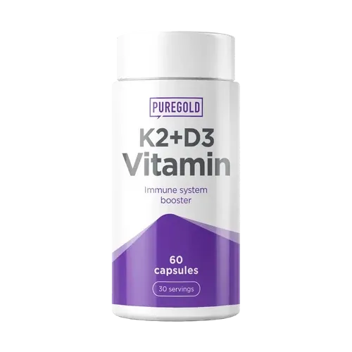 K2+D3 Vitamin csont- és immunrendszer védő kapszula - 60 kapszula - PureGold - 