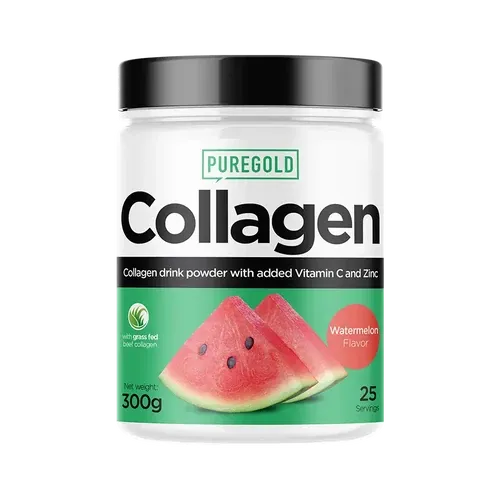 Collagen Marha kollagén italpor - Görögdinnye - 300g - PureGold - 10.000mg Kollagén