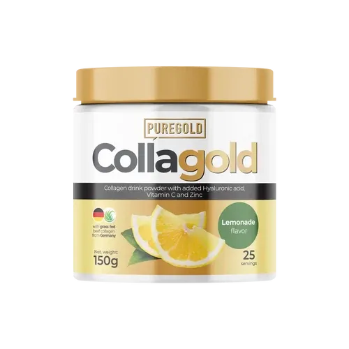 CollaGold Marha és Hal kollagén italpor hialuronsavval - Lemonade - 150g - PureGold - 