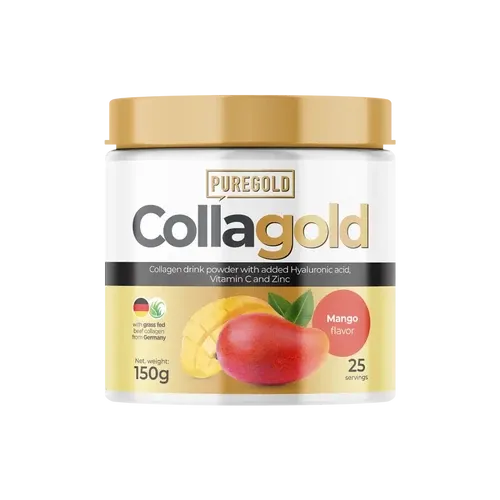CollaGold Marha és Hal kollagén italpor hialuronsavval - Mango - 150g - PureGold - 