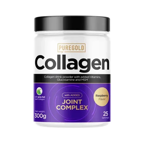 Collagen Marha + Joint Complex kollagén italpor - Málna - 300g - PureGold - 