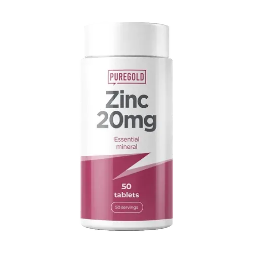 Zinc 20mg étrend-kiegészítő - 50 tabletta - PureGold - 