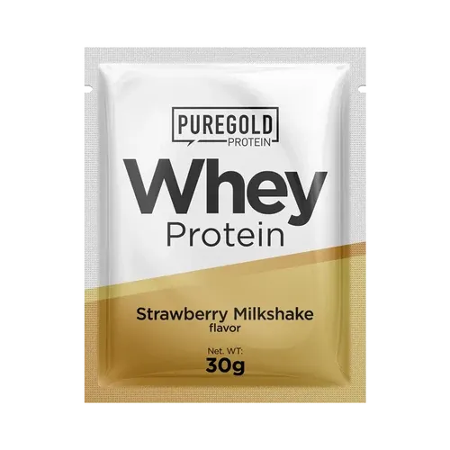 Whey Protein fehérjepor - 30 g - PureGold - eper - 