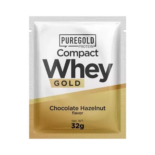 Compact Whey Gold fehérjepor - 32 g - PureGold - mogyorós csokoládé - 