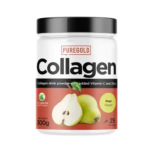 Collagen Marha kollagén italpor - Körte - 300g - PureGold - 10.000mg Kollagén