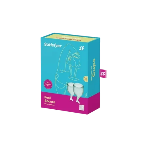 Menstruációs kehely szett - Feel Secure - zöld - 2db - 