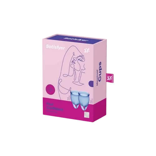 Menstruációs kehely szett - Feel Confident - kék - 2db - 