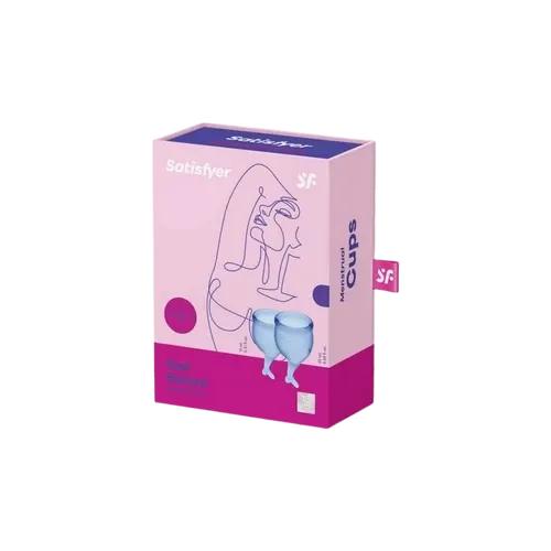 Menstruációs kehely szett - Feel Secure - kék - 2db - 