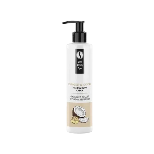 Hidratáló kézkrém és testápoló - Gyömbér és Kókusz - 250ml  - Sara Beauty Spa - 