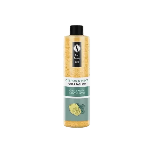 Frissítő Fürdősó és Lábáztató Só - Citrus és Menta - 330g - Sara Beauty Spa - 