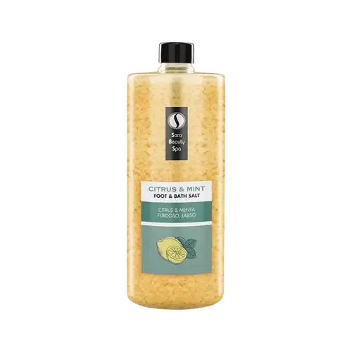 Frissítő Fürdősó és Lábáztató Só - Citrus és Menta - 1320g - Sara Beauty Spa - 