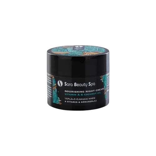 Tápláló éjszakai arckrém - A vitamin és Kókuszolaj - 50ml - Sara Beauty Spa - 