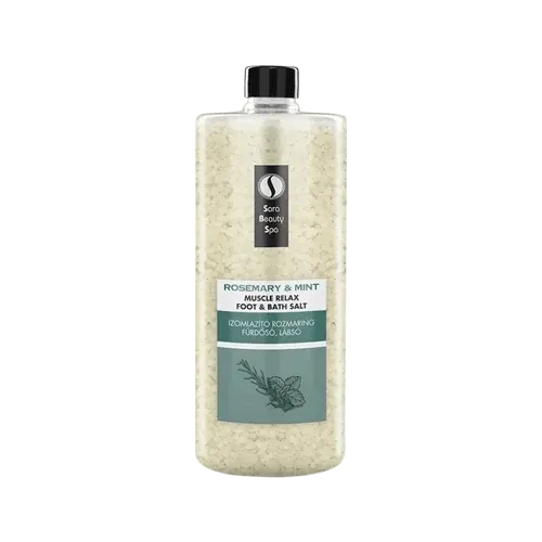 Izomlazító fürdősó és lábáztató só - Rozmaring és Wintergreen - 1320g - Sara Beauty Spa - 
