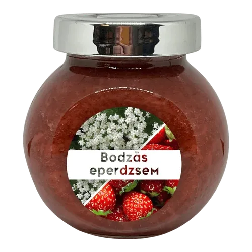 Bodzás eperdzsem - 190 ml - Tündérnektár - 
