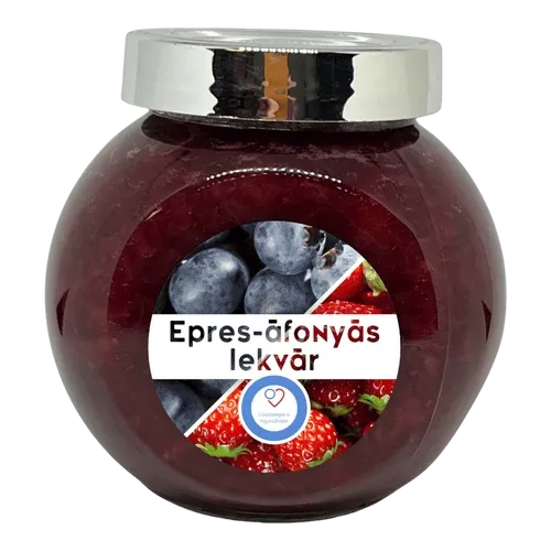 Epres-áfonyás lekvár - xilittel - 190 ml - Tündérnektár - 
