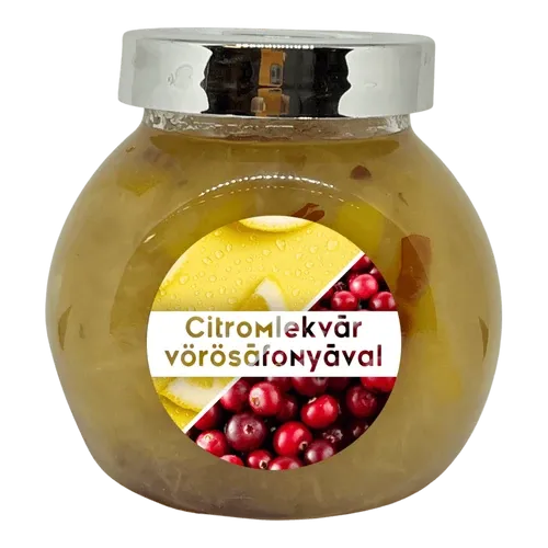 Citromlekvár vörösáfonyával - 190 ml - Tündérnektár - 