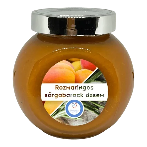 Rozmaringos sárgabarack dzsem - steviával - 190 ml - Tündérnektár - 