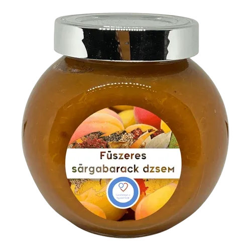 Fűszeres sárgabarack dzsem - cukorbetegeknek - 190 ml - Tündérnektár - 