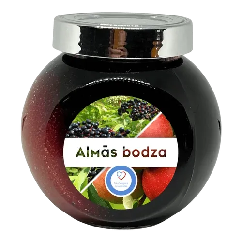 Almás bodza lekvár - gyümölcscukorral - 190 ml - Tündérnektár - 