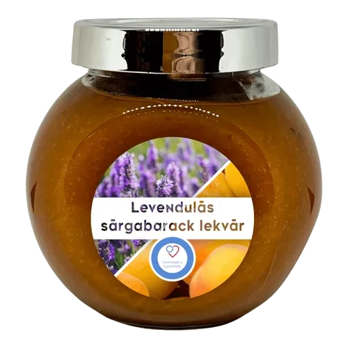Levendulás sárgabarack lekvár - gyümölcscukorral - 190 ml - Tündérnektár - 