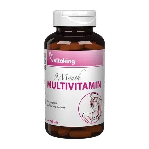 9 Hónap Multivitamin - 60 tabletta - Vitaking - 26-féle értékes összetevőt tartalmaz