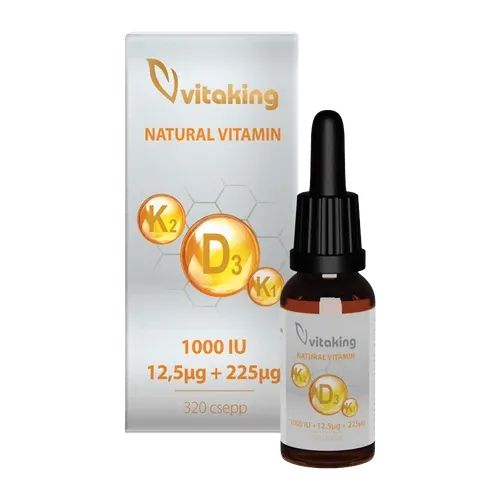 D3+K2+K1-vitamin CSEPPEK - 10ml - Vitaking - 