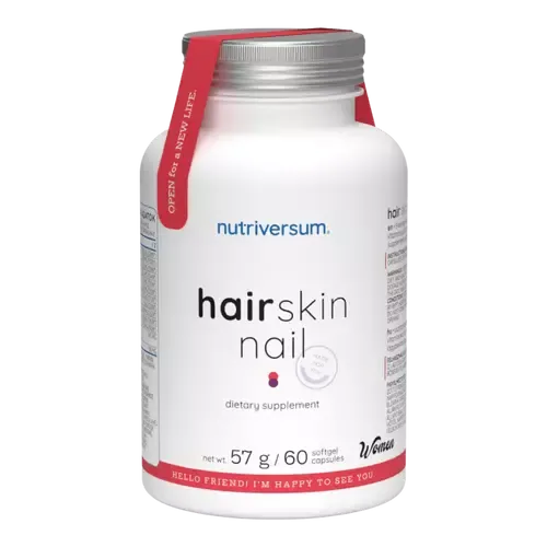 Hair Skin Nail - 60 lágyzselatin kapszula - Nutriversum - 