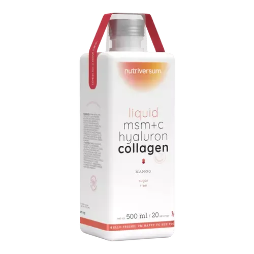 MSM+C Hyaluron Collagen Liquid - 500 ml - mangó - Nutriversum - 