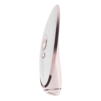 Satisfyer Luxury Pret-a-porter - vibráló csiklóizgató (fehér-rózsaarany)
