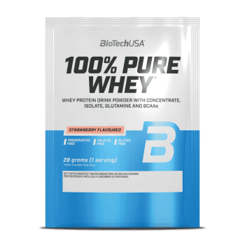 100% Pure Whey Whey Protein Powder - Strawberry - 28g - Białko serwatkowe w proszku. BioTech USA