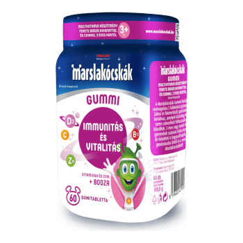 Marslakócskák Gummi Bodzával - multivitamin fekete bodza kivonattal és cinkkel - 60 gumitabletta