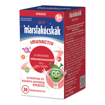 Marslakócskák Imunactiv - eperízű rágótabletta édesítőszerekkel - 30 db