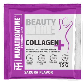 Hydrolizowany kolagen premium - z kwasem hialuronowym 15 g - sakura - Marathontime