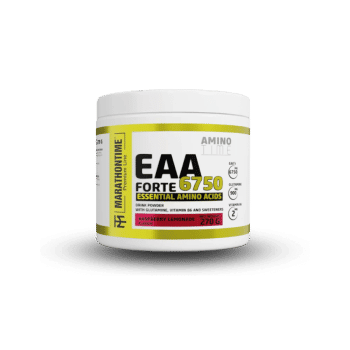 EAA Forte napój z aminokwasów egzogennych w proszku z l-glutaminą, stewią, w owocowych smakach - 270 g - Marathontime