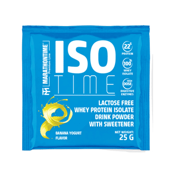 iso time banán yoghurt fehérjeIzolátum laktázenzimmel dúsítva 25 g - Marathontime