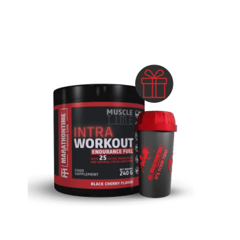 Intra Workout bezkofeinowy energetyk ze stewią 240 g - czarna wiśnia - Marathontime