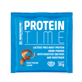 Protein Time Lactate wzbogacone białko o smaku nugatu pralinowego 30 g - Marathontime