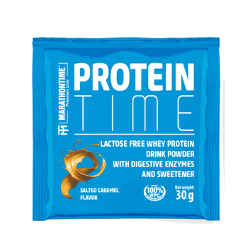 Protein Time Lactate Enriched Protein Salted Caramel Flavour 30 g - - Wzbogacony w mleczan białka. Marathontime