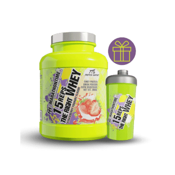 15 REPS THE RIGHT WHEY Koncentrat białka - 2000 g - jogurt truskawkowy - Marathontime