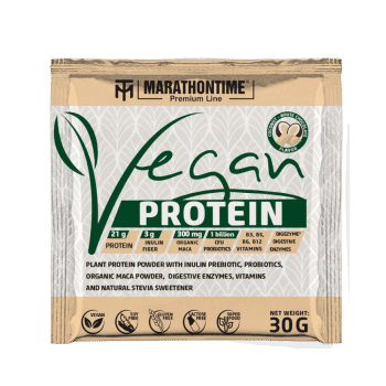 Premium Vegan Protein - White Chocolate Coconut 30 g - Białko wegańskie. Marathontime