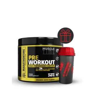 Pre Workout Edzés Előtti Energizáló Steviával és 24 értékes összetevővel - narancslé ízben - Marathontime